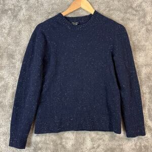 Steven Alan Blue Donegal Wool Sweater Navy Flecked Crewneck Pullover M Medium